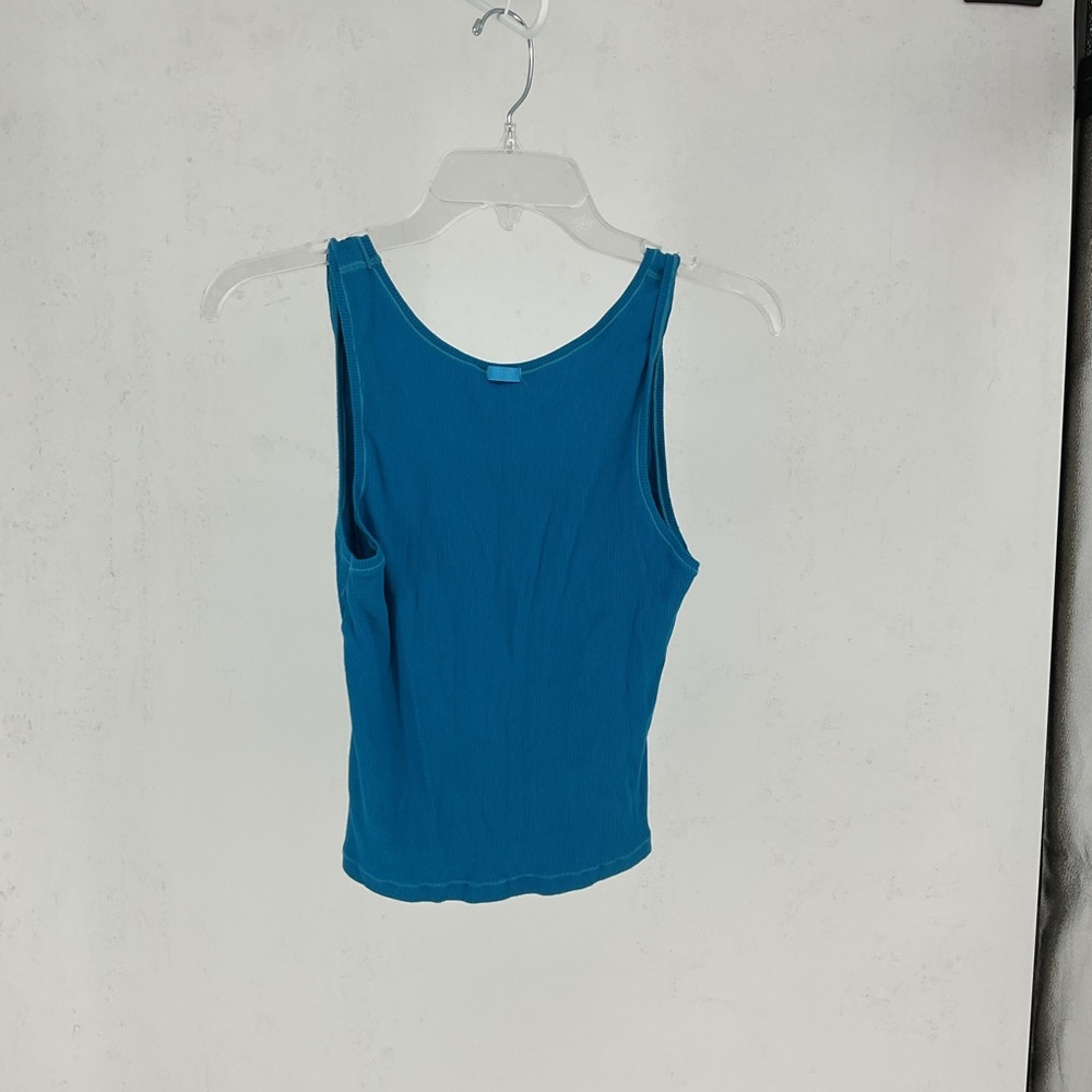 SKIMS Cotton Ribbed Tank Top In Mykonos Blue Size 2X Comfortable Rib Knit